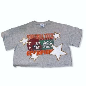 Virginia tech vintage star crop top